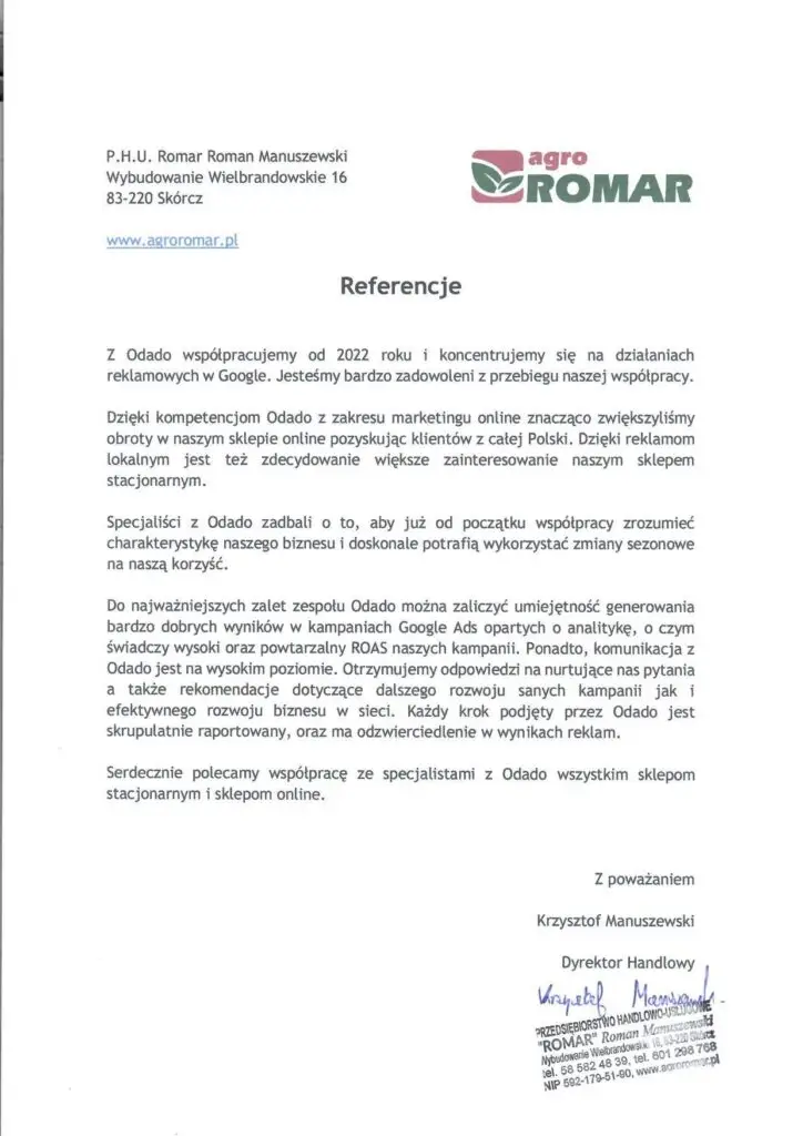 referencje-agroromar